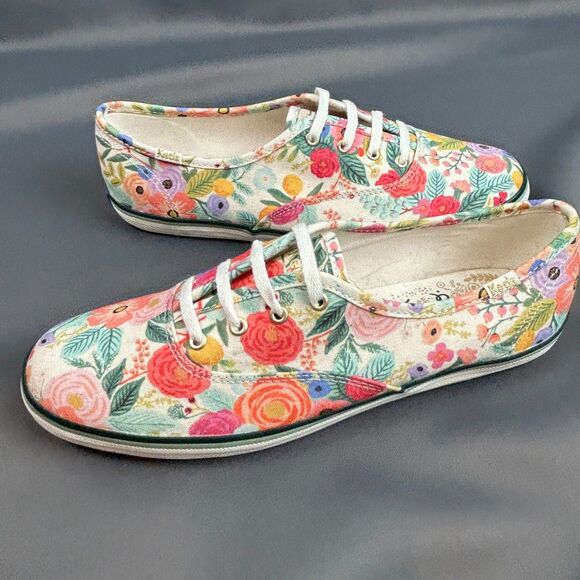 Keds Rifle Paper Company Floral Classic Lace Up Sneakers Shoes 8.5 NEW - Picture 8 of 16
